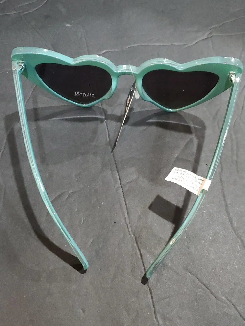 Blue Heart‎ shaped cat eye retro vintage style reflective sunglasses new
